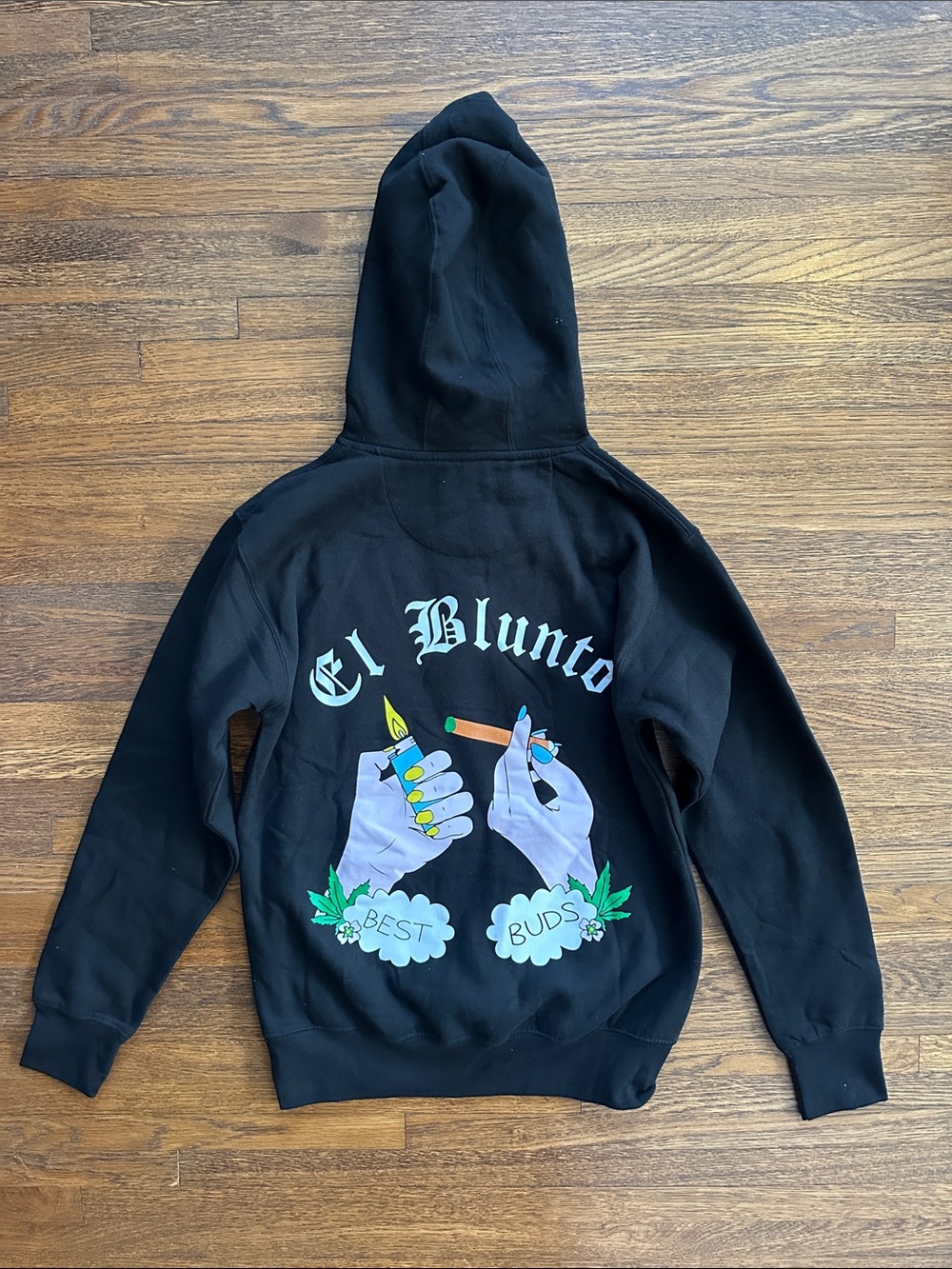 "Best Buds" Black Graphic Hoodie